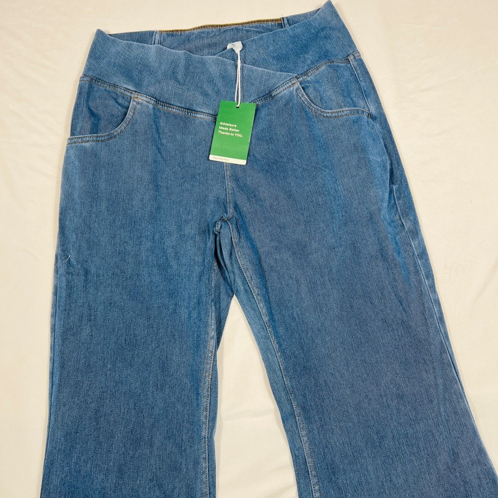 Halara Flex™ High Waisted Crossover Flare Leg Jeans size Large Regular